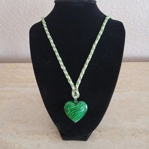 Unique Necklace with Kumihimo Cord and Pendant